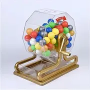 Professional Bingo Game Set Hand Crank Ball Number Selector Manual Lottery Machine Accommodate100 Balls for Large Groups