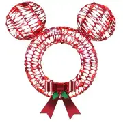 Disney Magic Holiday 2.16FT Mickey Mouse LED Lighted Wreath Red/White