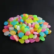 Glow in the Dark Rocks, 200Pcs Multicolor Garden Pebbles Stone Luminous Fish Tan