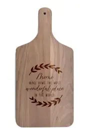 Creative Products Moms Make Homes Wonderful 8 x 17 Walnut Paddle Cutting Board