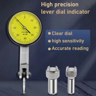 Precision Metric Dial Gauge Test Lever Indicator 0-4mm x 0.01mm