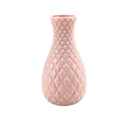 2Pcs Mini Origami Plastic Stand Imitation Ceramic Flower Vase Pot Decorations Pink