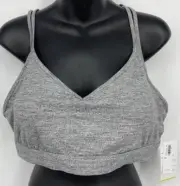 Old Navy Sports Bra XL Extra Large Gray Go Dry Light Support Stretch Women New
