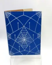 Metropolis Refillable Notebook 7" Leather Cover Spiral Insert Graphic Image Blue