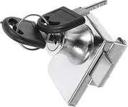 ETHZZLE 1 Set Sliding Glass Door Lock with Key Secure Refrigerator Lock for Freezers User Friendly Design for Supermarkets and Restaurants Versatile Locking for Display Cases