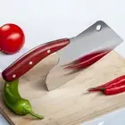 Cleaver Knife Stainless Steel Full Tang Wood Handle Chinese Butcher Chef Slicing