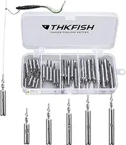 THKFISH Fishing Weights Fishing Sinker Drop Shot Weights Fishing Weights Kit Drop Shot Rig Wacky Hooks Offset Hooks Fishing Tackle 28pcs 103pcs