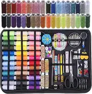 [INSCRAFT] Sewing Kit, 200 Premium Sewing Supplies, 41 XL Thread Spools, Suitable for Traveller, Adults, Kids, Beginner, Emergency, DIY and Home by