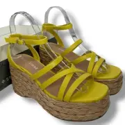 NEW Sun + Stone Boho Platform Espadrilles Size 10 Summer Party Wedge Sandals