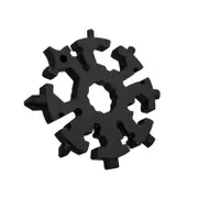 20 In 1 Edc Screwdriver Snowflake Shape Keychain Wrench Pocket Screw Drivers Diy Multi-Tool Black