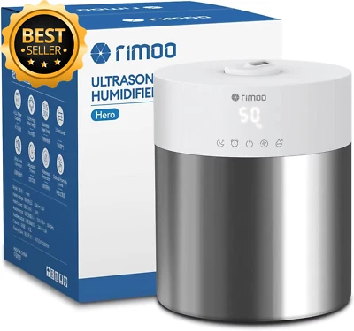 Ultrasonic Cool Mist Humidifier Large Room Top Fill Timer Sleep Mode White