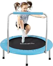 SereneLife Portable Fitness Trampoline – Sports Trampoline for Indoor and Outdoor Use – Professional Round Jumping Cardio Trampoline – Safe for Kid