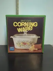 1970’s Corningware Spice of Life 3Qt/3L Casserole Dish with Lid A-3-8, New in...