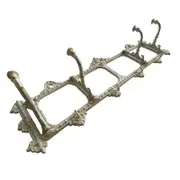 Cast Iron Swivel Wall Hook Coat Hanger White 62cm
