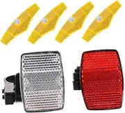 1 Set Bicycle Reflector Night Reflectors for Biking Bike Reflectors Cycling Bike Lights Bike Reflective Light White Bike Reflectors Bike Safety Warning Light Bike Light Reflectors