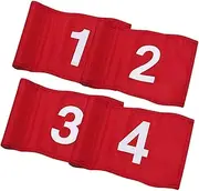 WOONEKY 4Pcs Golfing Flags Durable Targeting Flags for Enhanced Putting Practice with Print for Improved Accuracy for Golf Training Sessions