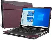 Jarttarn Laptop Case Compatible with 13.3-inch HP Envy x360 2-in-1 13-bf 13-bf000 Laptop,Sleeve PU Leather Protective Skin Notebook Cover with Pen Holder (Red)