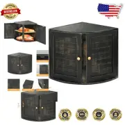 Stylish Bamboo Corner Bread Box - Double Layer Design for Kitchen Elegance