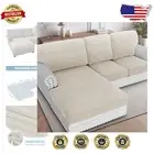 Machine Washable Jacquard Fabric Sectional Couch Slipcovers - L-Shape Friendly