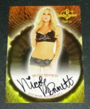 2013 Benchwarmer NICOLE BENNETT Thanksgiving #73 Black Auto BIKINI Destinations