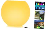 12-in Solar Garden Globe, Outdoor Glowing Ball Light w/Remote, 16 RGB Color