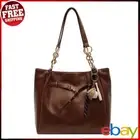 Shoulder Bag for Women Large Tote Bag PU Leather Handbag for Work (Light Brown)