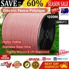 1200M Electric Fence Wire Tape Roll Polytape Rope Farm Horse Temporary Fencing