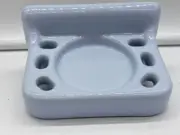 Vintage Ceramic Tile In Bathroom Toothbrush Cup Holder Light Sky Baby Blue