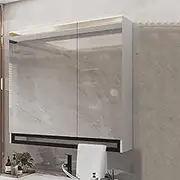 Bathroom Mirror Cabinet, Rectangular Vanity Mirror for Wall, Waterproof Mirror with Storage, for Home Decor, Bathroom Wall Mirror