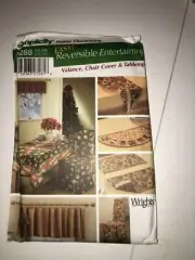 CRAFTS UNCUT SIMPLICITY 5288 Sewing Pattern VALANCE CHAIR COVER TABLECLOTH MAT
