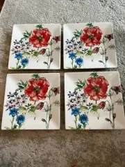 222 fifth salad plates with flowers one