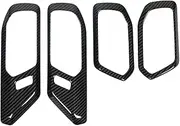 Carbon Fiber Style Inner Door Handle Decoration Cover Trim Replacement Elevates Interior of Bronco 2021 Up with High End Look Durable ABS Plastic Easy Installation Scratch