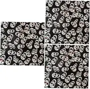[SHERCHPRY] 3pcs Halloween Skull Bandana women's fashion scarves neck scarf for women silk scarves Hair Scarves Head Wraps Printing Bandanas Stylish Headwrap Skull Printed Headwrap bib, Assorted Color, 50X50CM