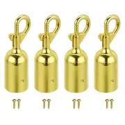 1.3"x3.7" Stanchion Rope End Stopper, 4 Pack Cord End Caps End Cap, Golden