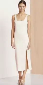 BNWT BEC & BRIDGE VANILLA ZEBRA MIDI DRESS - SIZE 12 AU/8 US (RRP $320)