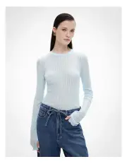 [Witchery] Lattice Detail Top in Glacier