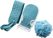 OFFIGAM 1 Set Bathing Gloves Shower Ball Back Scrubber and Bath Strip Cleaning Tool Lightweight Design for Deep Cleansing Arms Legs Back Durable Skin Safe Material Easy to Use Convenient
