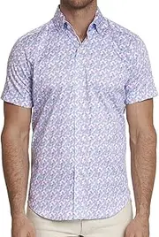[Robert Graham] Men's Banner Short Sleeve Slim Fit Shirt