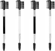 Pet Tear Stain Remover Comb, Double-Sided, 4Pcs, Plastic, 16.3cm (6.42 inches) Long, All Hair Types, Dog Eye Comb Brush, Facial Grooming Comb for Small Pets