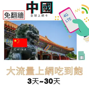 中國網卡 中國移動 中國聯通 3~30天 中國上網卡 中國上網 大陸網卡 大陸上網卡 中國 免翻牆 大流量 中國網路卡