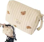 Diaper Bag Tote For Baby - Baby Small Diaper Bag | Small Reusable Zip Closure Nappy Storage Pouch, Multifunction Stroller Bag, Interior Zipper Pocket For Effortless Organization And Storage
