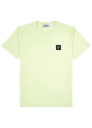Stone Island Logo Cotton T-shirt - Light Green - L L