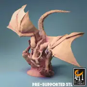 FAFNIR BLACK ZOMBIE DRAGON - D&D Role Playing War Gaming Proxy Lord of the Print
