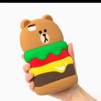 在飛比找蝦皮購物優惠-韓國line布朗熊漢堡iPhone6/6s手機殼6plus全