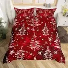Duvet Cover Set King Size,Christmas Tree Snowflake Kids Comforter Cover for