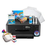Edible Printer Bundle, 12 frosting,5pack ink,10markers cleaners,airbrush and 24