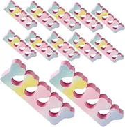 EXQUIMEUBLE 30Pcs Heart Shaped Toe Separators for Women Toe Dividers for Nail Art Manicure Comfortable Toe Spacers for Home Salon Use Gradient Design