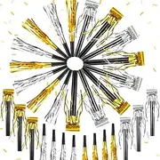 48 Pieces Glitter Metallic Fringed Noise Makers Party Blower Noisemakers Party Squawkers in Gold and Silver Musical Blowouts for New Year Party Birthday Baby Shower Party Supplies