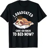 [X.Style] I Graduated Can I Go Back to Bed Now Graduation Boys Girls ds983 T-Shirt (3XL) Black