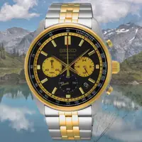 在飛比找momo購物網優惠-【SEIKO 精工】CS系列金色熊貓錶三眼計時手錶 SK03